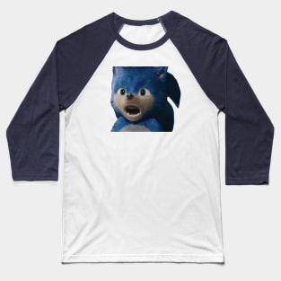 Surprised Sonic Baseball T-Shirt